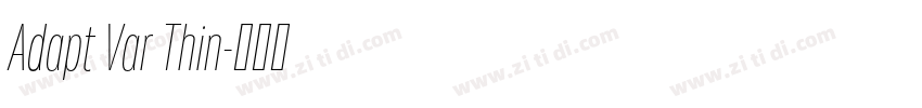 Adapt Var Thin字体转换
